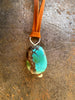 Turquoise + Lapis on Leather Necklace by mend metalworks