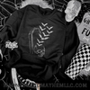 Coffin skull sweatshirt by Madness & Mayhem LLC