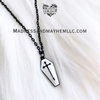 White Coffin Necklace by Madness & Mayhem LLC