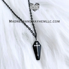 Black Coffin Necklace by Madness & Mayhem LLC