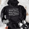 Wears Black Rockstar hoodie (finished product) by Madness & Mayhem LLC