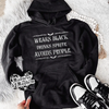 Wears Black Sprite hoodie (finished product) by Madness & Mayhem LLC