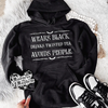 Wears Black Twisted Tea hoodie (finished product) by Madness & Mayhem LLC