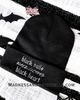 Black nails embroidered beanie by Madness & Mayhem LLC