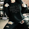 Black is a happy color darling crew neck sweatshirt (finished product) by Madness & Mayhem LLC