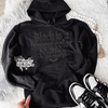 Black is a happy color darling hoodie (finished product) by Madness & Mayhem LLC