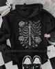 Rose ribs zip up hoodie by Madness & Mayhem LLC