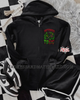 Tattooed & toxic zip up hoodie by Madness & Mayhem LLC