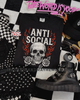 Anti social skull Shirt by Madness & Mayhem LLC