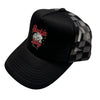Buckin Lucky Checkered Mesh Trucker Hat by Neon Spur