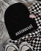 Antisocial embroidered beanie by Madness & Mayhem LLC