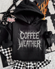 Coffee weather metal hoodie by Madness & Mayhem LLC