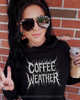 Coffee weather metal hoodie by Madness & Mayhem LLC