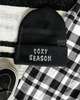 Cozy season embroidered beanie by Madness & Mayhem LLC