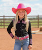 Catty Cowgirl Western Pearl Snap Girls Rodeo Shirt by Neon Spur