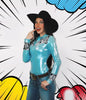Girls Marvel-ous Metallic Pearl Snap Rodeo Shirt by Neon Spur