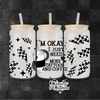 Coffee & tattoos Libbey Glass by Madness & Mayhem LLC