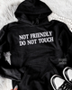 Not friendly Embroidered Hoodie by Madness & Mayhem LLC