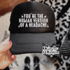 Headache Trucker Hat by Madness & Mayhem LLC