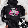 Caffeine & cuss hoodie (finished product) by Madness & Mayhem LLC