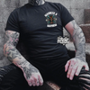 Mens work hard play harder front/back TShirt by Madness & Mayhem LLC