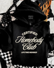 Homebody club hoodie by Madness & Mayhem LLC