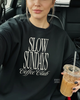 Slow Sunday coffee club sweatshirt by Madness & Mayhem LLC