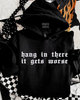 Hang in there Embroidered Hoodie by Madness & Mayhem LLC