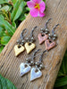 RUSTIC HEART EARRINGS by Bellaforma Jewelry