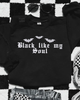 Black like my soul embroidered sweatshirt by Madness & Mayhem LLC