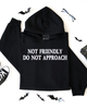 Not friendly DO NOT APPROACH Embroidered Hoodie by Madness & Mayhem LLC