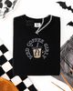 Iced coffee girly Embroidered Tshirt by Madness & Mayhem LLC