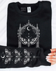 Death moth with sleeves crew neck sweatshirt by Madness & Mayhem LLC