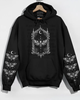 Death moth with sleeves hoodie by Madness & Mayhem LLC