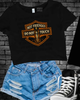 Not friendly HD Cropped Tee by Madness & Mayhem LLC