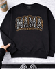Leopard checkered mama sweatshirt by Madness & Mayhem LLC