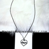 Black Flame Heart Necklace by Madness & Mayhem LLC