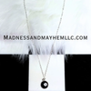 Silver 8 ball Necklace by Madness & Mayhem LLC