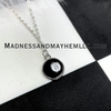 Silver 8 ball Necklace by Madness & Mayhem LLC