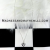 Silver Checkered Hear Necklace by Madness & Mayhem LLC