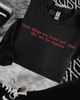 Left alone embroidered sweatshirt by Madness & Mayhem LLC