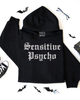 Sensitive psycho Embroidered Hoodie by Madness & Mayhem LLC