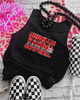 Whiskey cowgirl unisex tank by Madness & Mayhem LLC