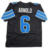 Autographed/Signed Terrion Arnold Detroit Black Football Jersey Beckett BAS COA by Hall of Fame Sports Memorabilia