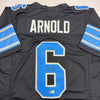 Autographed/Signed Terrion Arnold Detroit Black Football Jersey Beckett BAS COA by Hall of Fame Sports Memorabilia