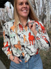 Off To The Races Horse Print Blouse - Mint by Lil Bee's Bohemian