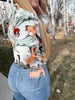 Off To The Races Horse Print Blouse - Mint by Lil Bee's Bohemian