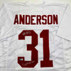 Autographed/Signed Will Anderson "Terminator" Alabama White College Football Jersey Beckett BAS COA by Hall of Fame Sports Memorabilia