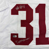 Autographed/Signed Will Anderson "Terminator" Alabama White College Football Jersey Beckett BAS COA by Hall of Fame Sports Memorabilia