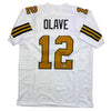 Autographed/Signed Chris Olave New Orleans White Color Rush Football Jersey Beckett BAS COA by Hall of Fame Sports Memorabilia